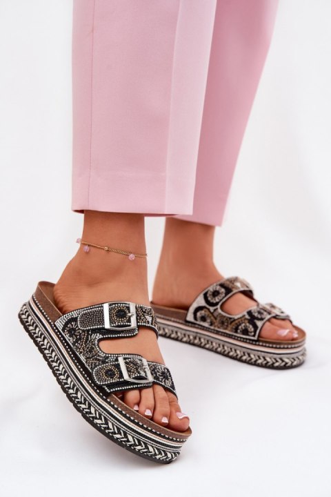 Sandał Klapki Model Mellene W249 Black - Step in style Step in style Sandał Klapki Model Mellene W249 Black - Step in style Step in style