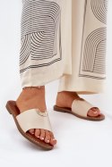 Sandał Klapki Model Mevith HXD-25 Beige - Step in style Step in style Sandał Klapki Model Mevith HXD-25 Beige - Step in style Step in style