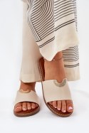 Sandał Klapki Model Mevith HXD-25 Beige - Step in style Step in style Sandał Klapki Model Mevith HXD-25 Beige - Step in style Step in style