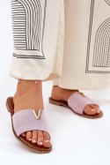 Sandał Klapki Model Saliena HXD-23 Violet - Step in style Step in style Sandał Klapki Model Saliena HXD-23 Violet - Step in style Step in style