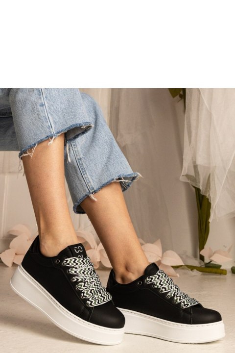 Buty Sportowe Model Kessa 24017 Black - PRIMO PRIMO Buty Sportowe Model Kessa 24017 Black - PRIMO PRIMO