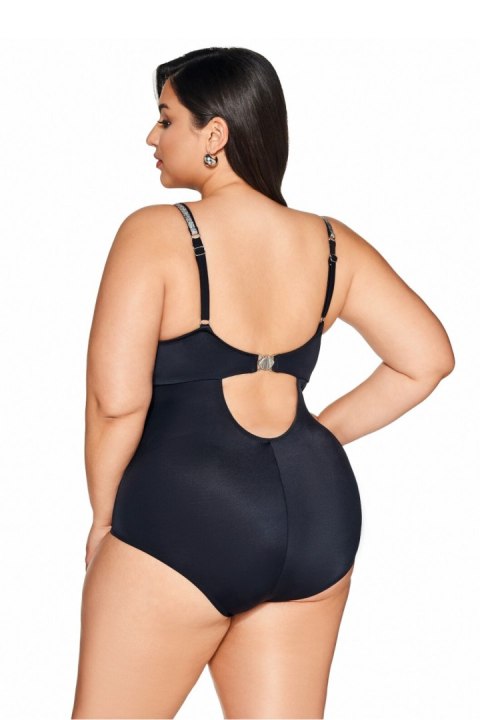 Jednoczęściowy strój kąpielowy Kostium kąpielowy Model SKJ63 Black - Ava Ava Jednoczęściowy strój kąpielowy Kostium kąpielowy Model SKJ63 Black - Ava Ava