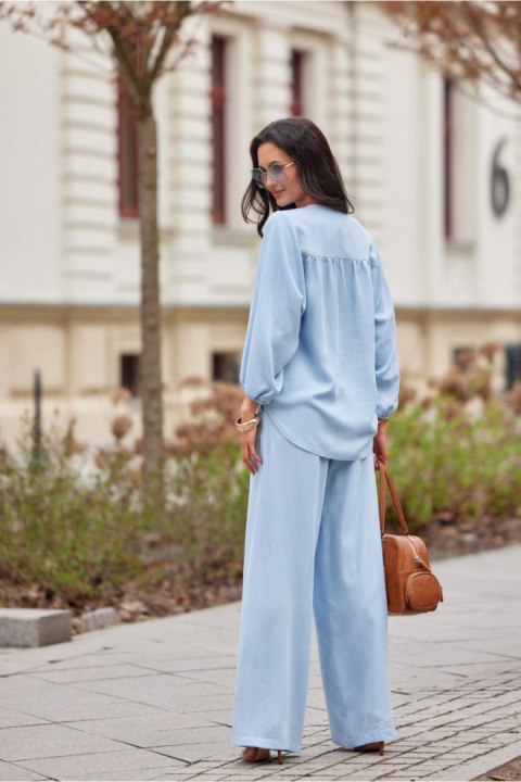 Koszula Damska Model Zaya BLU0212 J08 Blue - Roco Fashion Roco Fashion Koszula Damska Model Zaya BLU0212 J08 Blue - Roco Fashion Roco Fashion