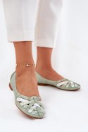 Baleriny Model Maciejka 01358-50 Mint - Step in style Step in style Baleriny Model Maciejka 01358-50 Mint - Step in style Step in style