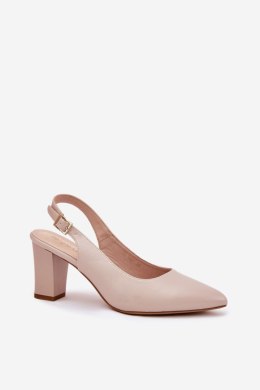 Czółenka Model Sergio Leone SK162 Beige - Step in style Step in style