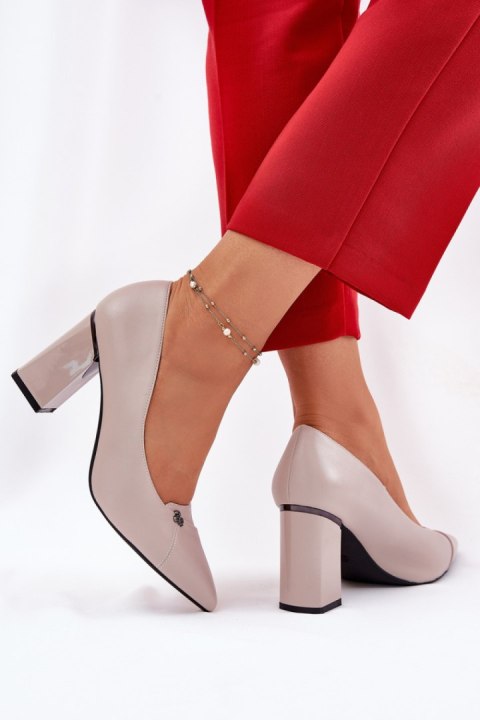 Czółenka Model Vinceza 62224 Grey - Step in style Step in style Czółenka Model Vinceza 62224 Grey - Step in style Step in style