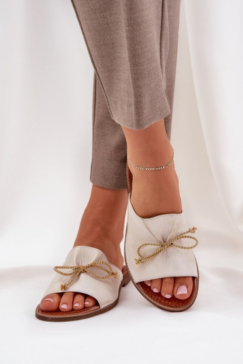 Sandał Klapki Model Lewski 3572 Gold - Step in style Step in style Sandał Klapki Model Lewski 3572 Gold - Step in style Step in style