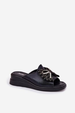 Sandał Klapki Model Moonzella ASA266-10 Black - Step in style Step in style