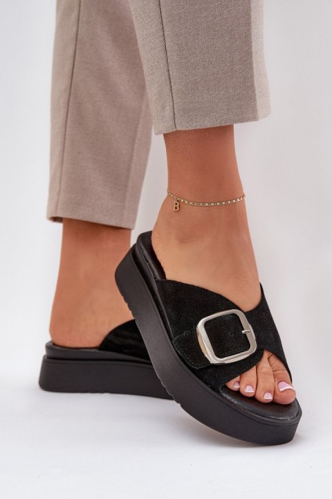 Sandał Klapki Model Zazoo 3019 Black - Step in style Step in style Sandał Klapki Model Zazoo 3019 Black - Step in style Step in style