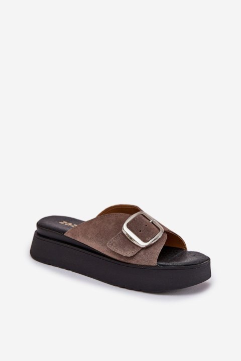 Sandał Klapki Model Zazoo 3019 Brown - Step in style Step in style Sandał Klapki Model Zazoo 3019 Brown - Step in style Step in style