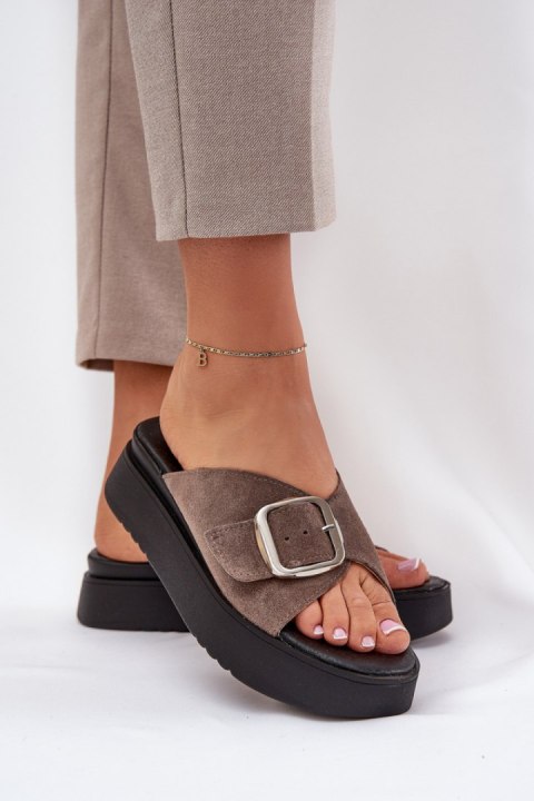 Sandał Klapki Model Zazoo 3019 Brown - Step in style Step in style Sandał Klapki Model Zazoo 3019 Brown - Step in style Step in style