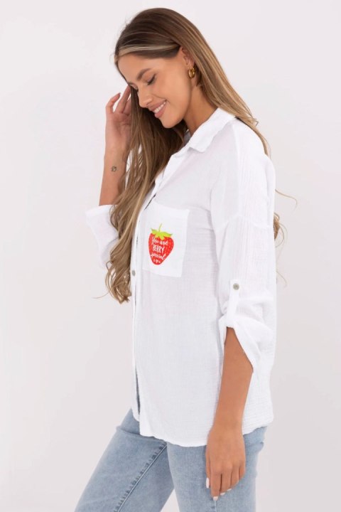 Koszula Damska Model MI-KS-2237-2.01P White - Italy Moda Italy Moda Koszula Damska Model MI-KS-2237-2.01P White - Italy Moda Italy Moda