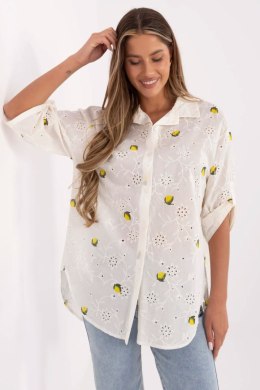Koszula Damska Model MI-KS-359-1.28P Ecru - Italy Moda Italy Moda