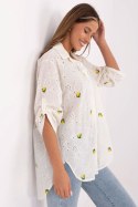 Koszula Damska Model MI-KS-359-1.28P Ecru - Italy Moda Italy Moda