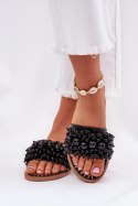 Sandał Klapki Model Aricca QQ-224 Black - Step in style Step in style Sandał Klapki Model Aricca QQ-224 Black - Step in style Step in style