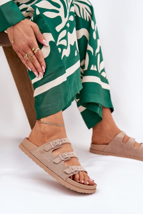 Sandał Klapki Model Uliri 3770 Beige - Step in style Step in style Sandał Klapki Model Uliri 3770 Beige - Step in style Step in style