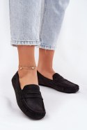 Zamszowe Mokasyny Damskie Big Star RR274948 Czarne - Step in style Step in style Zamszowe Mokasyny Damskie Big Star RR274948 Czarne - Step in style Step in style