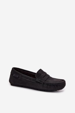 Zamszowe Mokasyny Damskie Big Star RR274948 Czarne - Step in style Step in style