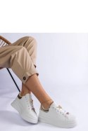 Białe sneakersy na platformie zdobione motylkiem Aranda - Solea Solea Białe sneakersy na platformie zdobione motylkiem Aranda - Solea Solea