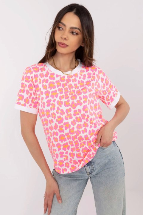 Bluzka Model MI-BZ-M6313.94 Fluo Pink - Italy Moda Italy Moda Bluzka Model MI-BZ-M6313.94 Fluo Pink - Italy Moda Italy Moda