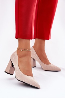 Czółenka Model Vinceza 62223 Beige - Step in style Step in style