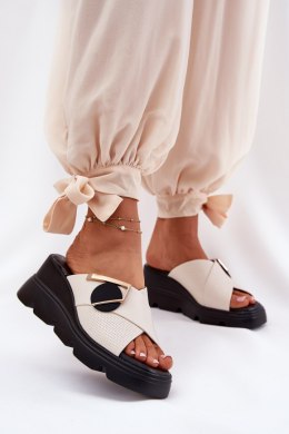 Sandał Klapki Model Artiker 56C1585 Beige - Step in style Step in style