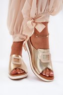 Sandał Klapki Model Artiker 56C2146 Gold - Step in style Step in style Sandał Klapki Model Artiker 56C2146 Gold - Step in style Step in style