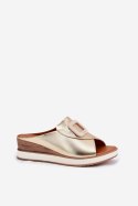 Sandał Klapki Model Artiker 56C2146 Gold - Step in style Step in style Sandał Klapki Model Artiker 56C2146 Gold - Step in style Step in style