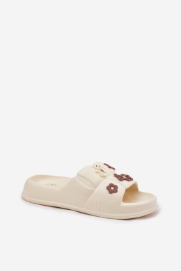 Sandał Klapki Model Redienna 25SD11-8912 Ecru - Step in style Step in style