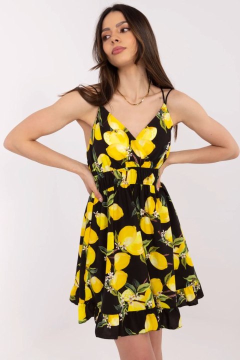 Sukienka Model MI-SK-22099.76 Black/Yellow - Italy Moda Italy Moda Sukienka Model MI-SK-22099.76 Black/Yellow - Italy Moda Italy Moda