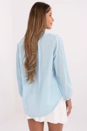 Bluzka Model TW-KS-BI-3145.67 Light Blue - Och Bella Och Bella Bluzka Model TW-KS-BI-3145.67 Light Blue - Och Bella Och Bella