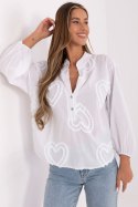 Bluzka Model TW-KS-BI-3145.67 White - Och Bella Och Bella Bluzka Model TW-KS-BI-3145.67 White - Och Bella Och Bella