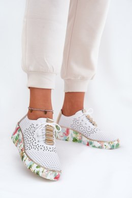 Półbuty Model Artiker 56C1800 White/Gold - Step in style Step in style