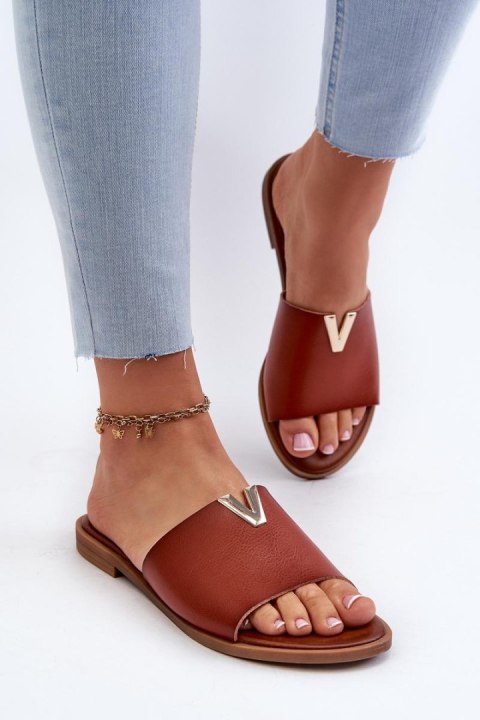 Sandał Klapki Model Maliha 24SD97-7736 Brown - Step in style Step in style Sandał Klapki Model Maliha 24SD97-7736 Brown - Step in style Step in style