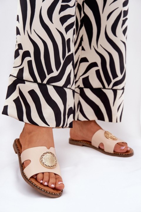 Sandał Klapki Model Oferry L2857 Beige - Step in style Step in style Sandał Klapki Model Oferry L2857 Beige - Step in style Step in style