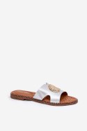 Sandał Klapki Model Oferry L2857 SIlver - Step in style Step in style Sandał Klapki Model Oferry L2857 SIlver - Step in style Step in style