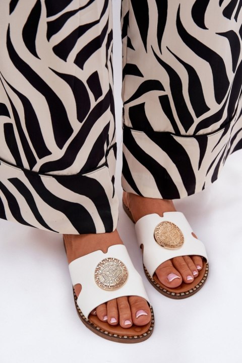 Sandał Klapki Model Oferry L2857 White - Step in style Step in style Sandał Klapki Model Oferry L2857 White - Step in style Step in style