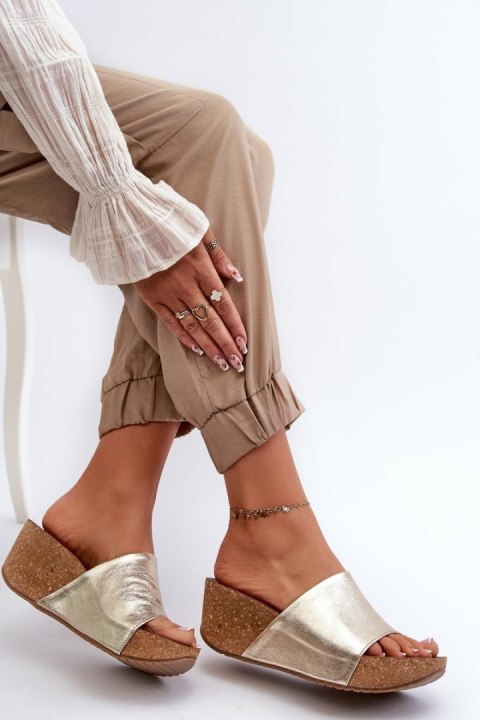 Sandał Klapki Model Zazoo 40289 Gold - Step in style Step in style Sandał Klapki Model Zazoo 40289 Gold - Step in style Step in style