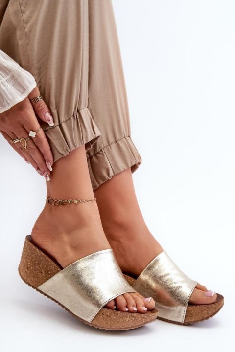 Sandał Klapki Model Zazoo 40289 Gold - Step in style Step in style Sandał Klapki Model Zazoo 40289 Gold - Step in style Step in style