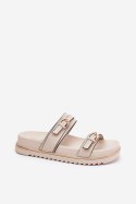 Sandał Klapki Model Ziferte LD-27 Light Beige - Step in style Step in style Sandał Klapki Model Ziferte LD-27 Light Beige - Step in style Step in style