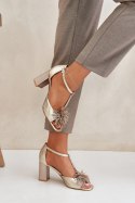 Sandały Model Laura Messi 2758 Gold - Step in style Step in style Sandały Model Laura Messi 2758 Gold - Step in style Step in style