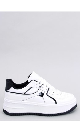Sneakersy na koturnie HOLMES WHITE/BLACK - Inello Inello