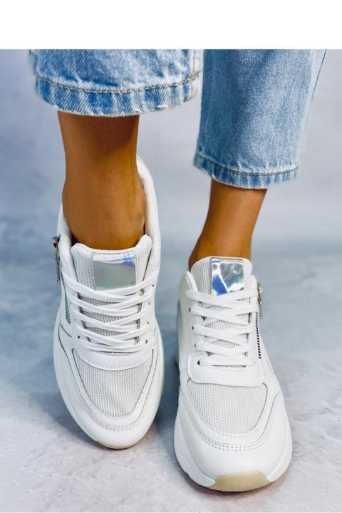 Sneakersy na koturnie MCBRIDE WHITE - Inello Inello Sneakersy na koturnie MCBRIDE WHITE - Inello Inello