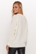 Sweter Damski Model S140 Śmietana - Makadamia Makadamia Sweter Damski Model S140 Śmietana - Makadamia Makadamia