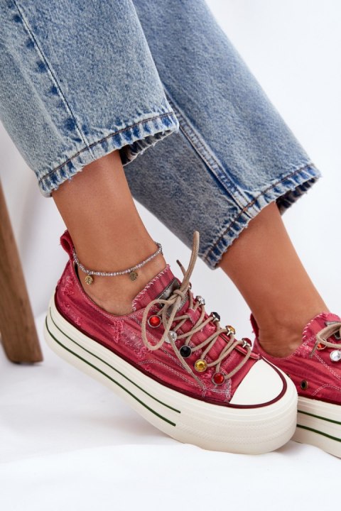 Trampki Model Goe RR2N4104 Red - Step in style Step in style Trampki Model Goe RR2N4104 Red - Step in style Step in style