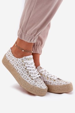 Trampki Model Lee Cooper LCW-25-08-3648L White/Gold - Step in style Step in style