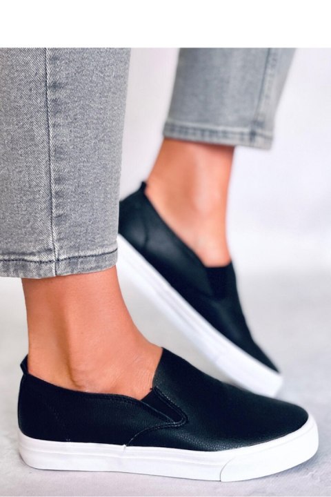 Trampki damskie slip-on DIAZ BLACK - Inello Inello Trampki damskie slip-on DIAZ BLACK - Inello Inello