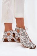 Botki Model Maciejka 03426-46 White/Beige - Step in style Step in style Botki Model Maciejka 03426-46 White/Beige - Step in style Step in style