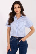 Koszula Damska Model NM-KS-KA-01148.50P White/Blue - NM NM Koszula Damska Model NM-KS-KA-01148.50P White/Blue - NM NM