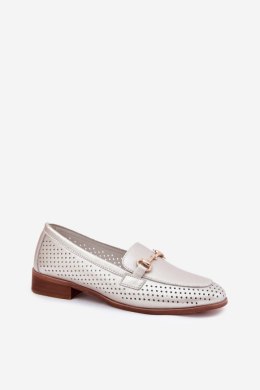 Mokasyny Model S.Barski LR51-594 Silver - Step in style Step in style